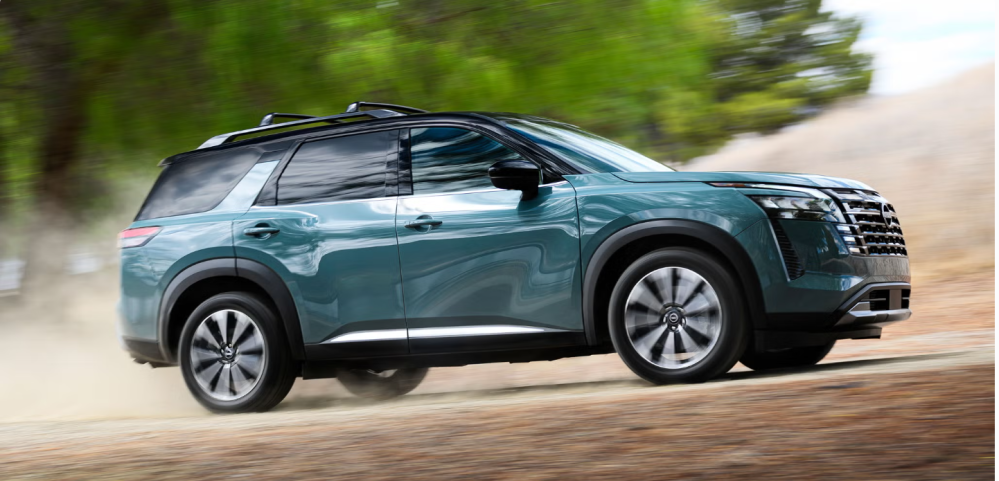 2026 Nissan Pathfinder with Rock Creek trim, wireless charger, 12.3-inch touchscreen, and advanced camera systems